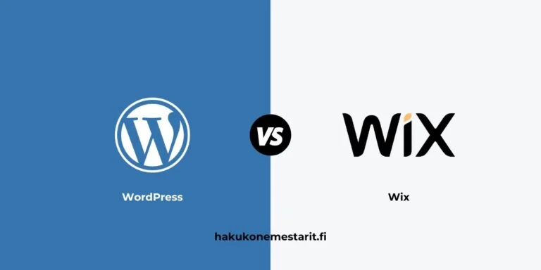 WordPress vs Wix artikkelikuva.