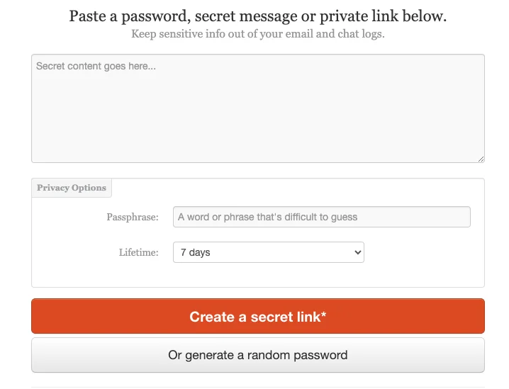 onetimesecret.com kuva