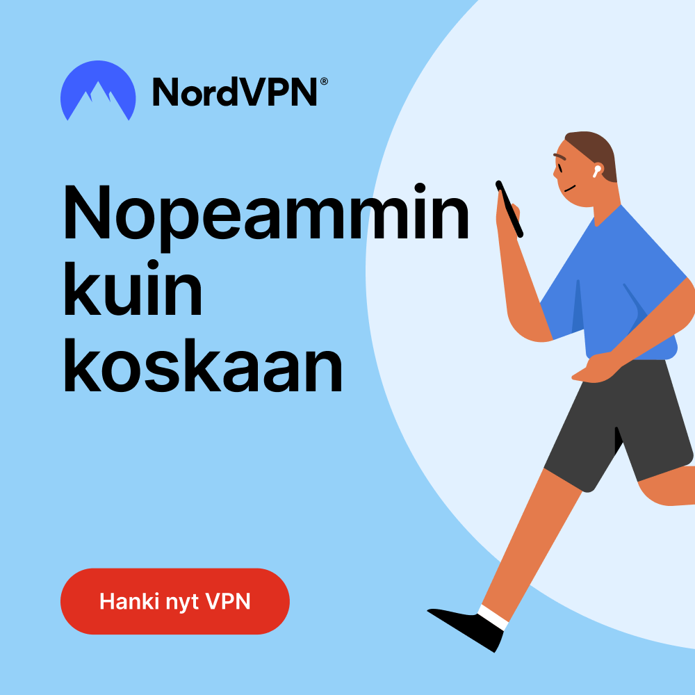 NordVPN banneri, nopeammin kuin koskaan